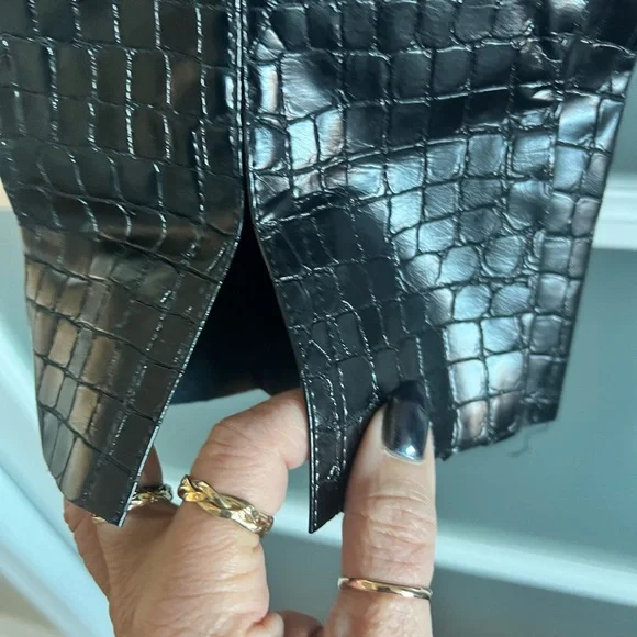Zara Faux croc leather pants - Picture 2 of 4